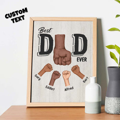 Best Dad Ever - Family Personalized Custom Ornaments - Father's Day Gift For Dad - photomoonlampuk