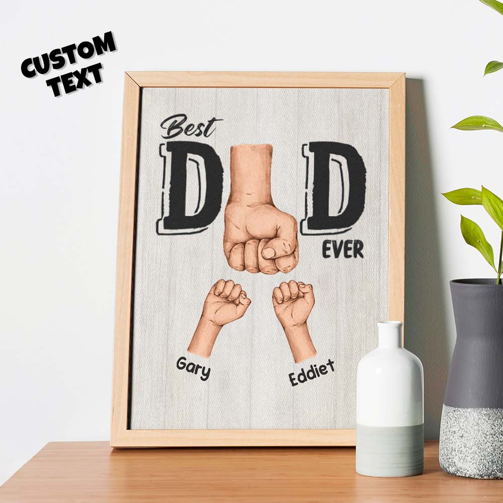 Best Dad Ever - Family Personalized Custom Ornaments - Father's Day Gift For Dad