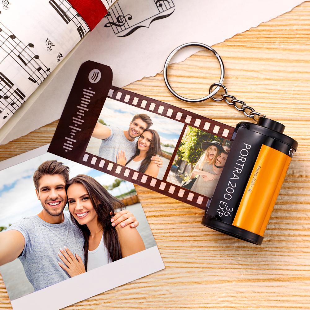 Mother‘s Day Gift Custom Spotify Code Camera Film Roll Keychain Gift For Her 5-20 Photos