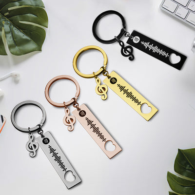 Custom Laser Engrave Spotify Code Key Chains Personalised Spotify Song Playlist Personalised Keychain