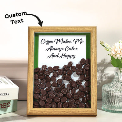 Custom Text Hollow Frame With Coffee Beans Inside Unique Gifts For Men - photomoonlampuk
