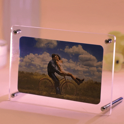 Personalized Light-Reveal Desk Art Custom Picture Frame Valentine's Day Gift - photomoonlampuk