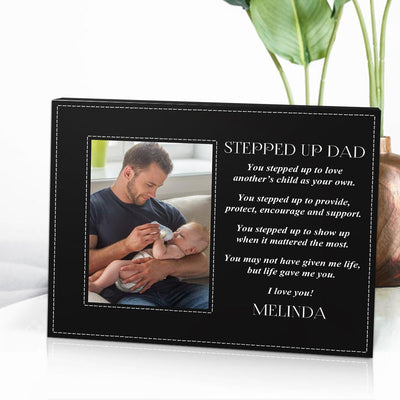 Personalised Stepped Up Dad Picture Frame Father's Day Gift for Dad - photomoonlampuk