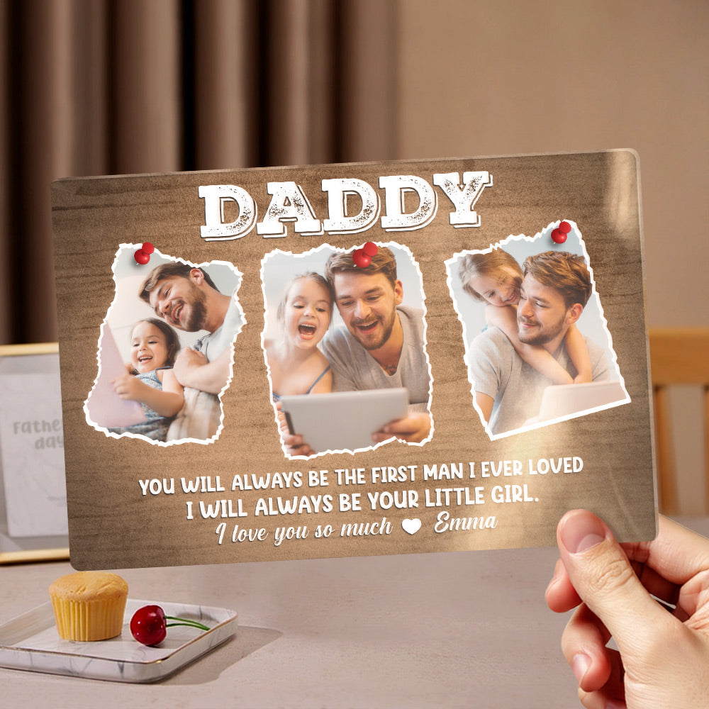 Gifts for Dad Custom Photo and Name Plaque Home Decor