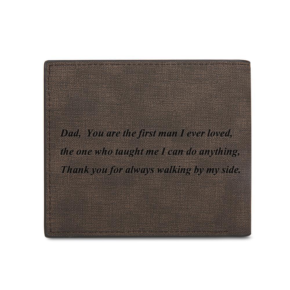 Custom Blue Short Photo Wallet Gift for Daddy