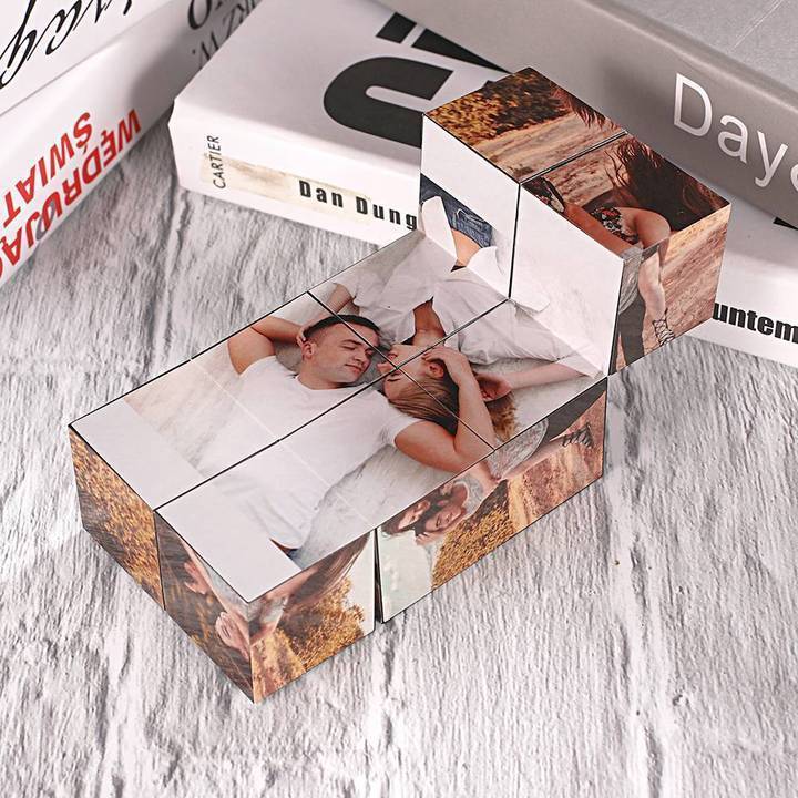 Father's Love Magic Folding Photo Rubic's Cube Gifts For Dad