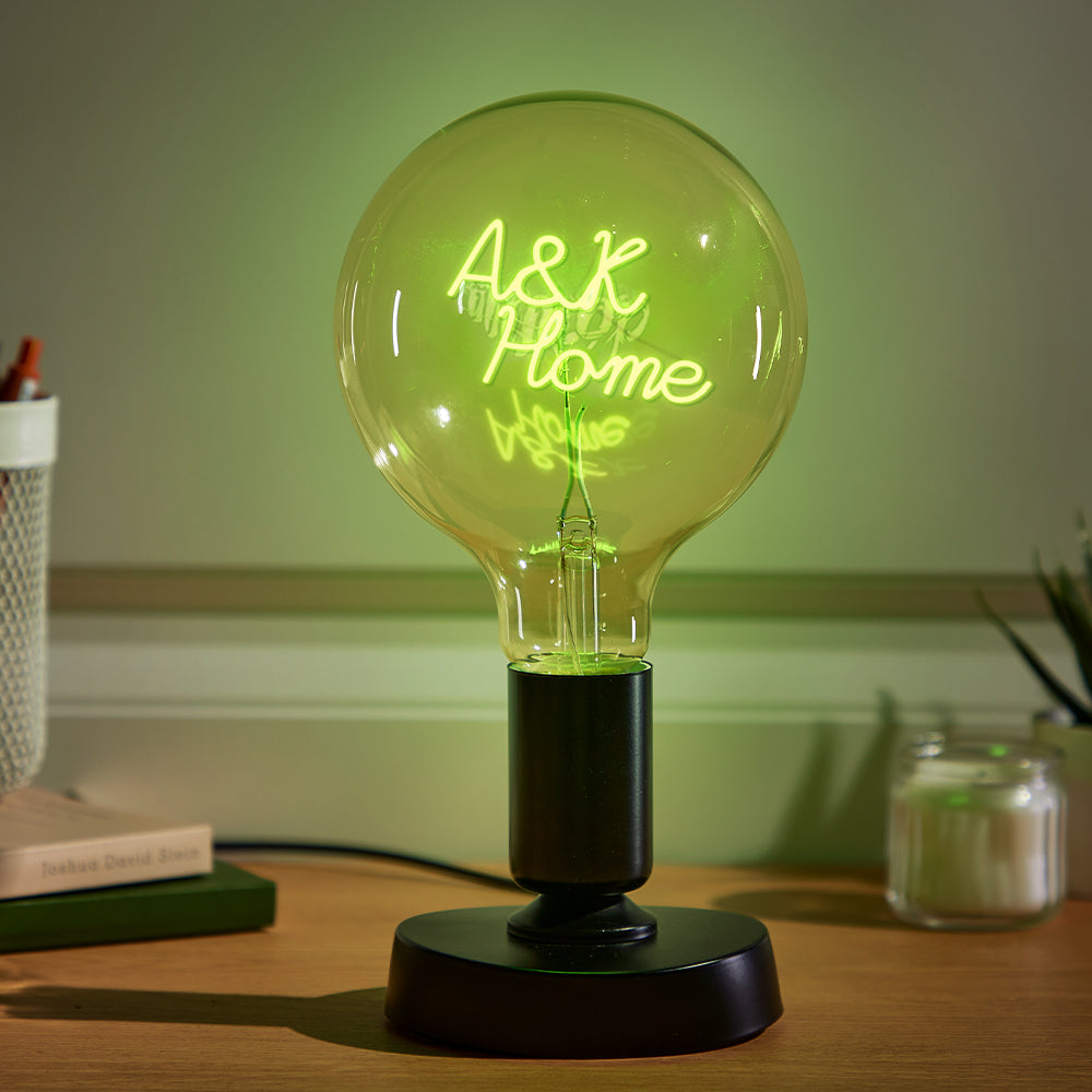 Custom Text Vintage Edison Led Filament Modeling Lamp Soft Light Bulbs Decorative Warm Yellow Light Led