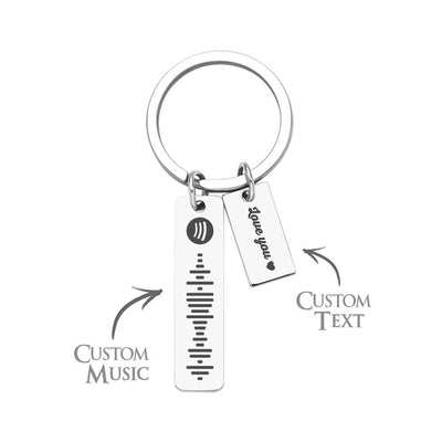 Custom Music Code Keychain Personalized Creative Name Scannable Spotify Code Keychain Gift For Her - photomoonlampuk