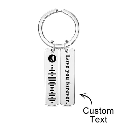 Personalized Scannable Spotify Code Keychain Unique Music Code Name Keychain Gift For Her - photomoonlampuk