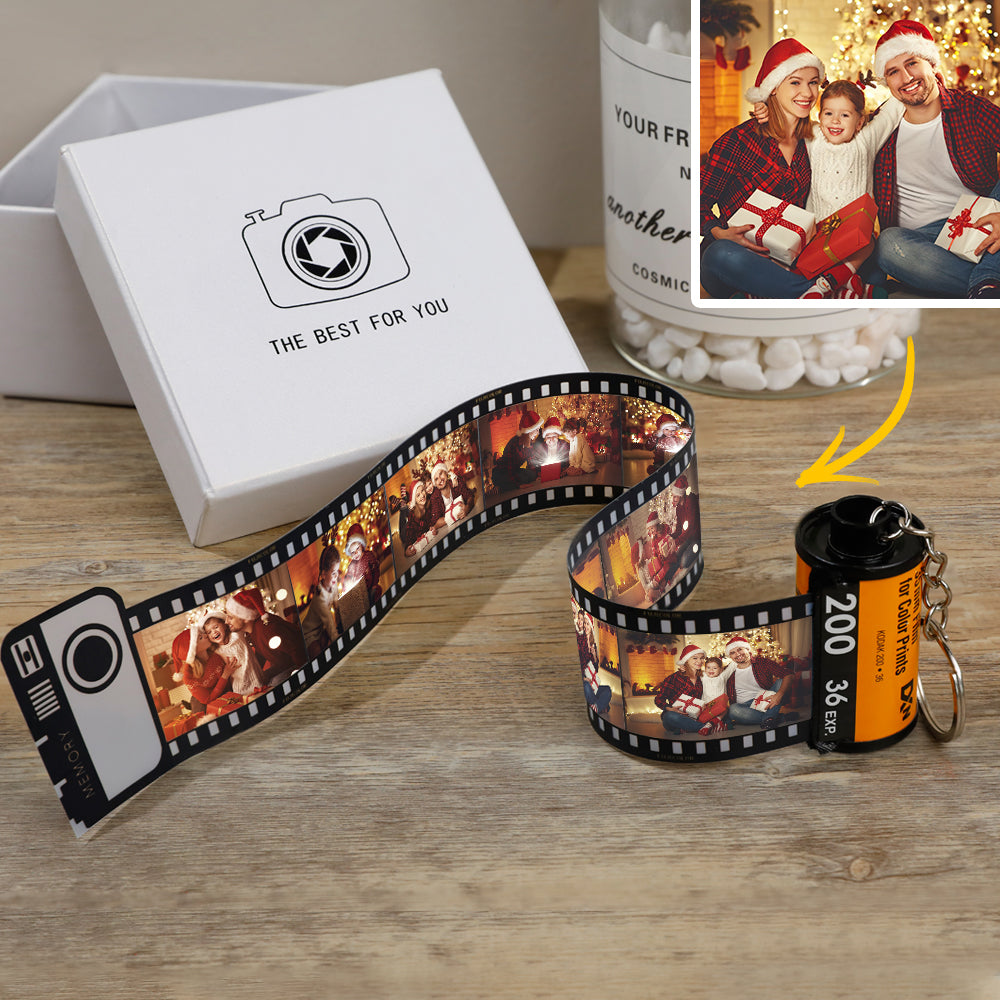 Custom Colorful Camera Film Roll Keyring Gift for Wedding Romantic Customized Gifts