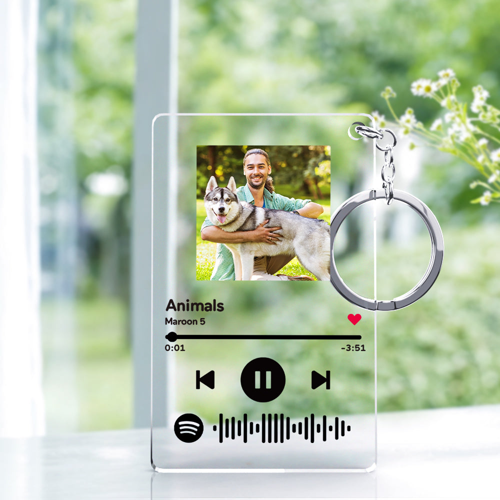 Acrylic Glass - Custom Music Plaque Keychain(2.1in x 3.4in)