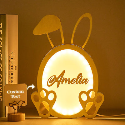Custom Bunny Unicorn Dino Engraved Light Night Cartoon Movable Home Gifts - photomoonlampuk