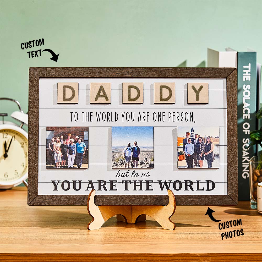 Custom Photo Detor Frame Creative Wooden Father's Day Gifts