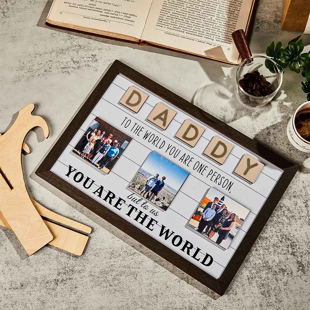 Custom Photo Detor Frame Creative Wooden Father's Day Gifts