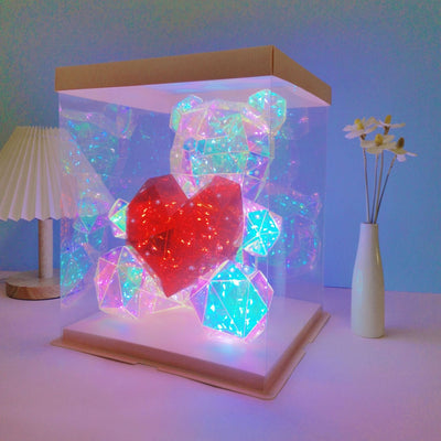 11.81 in (30cm) Galaxy LED Bear Gift Box - photomoonlampuk