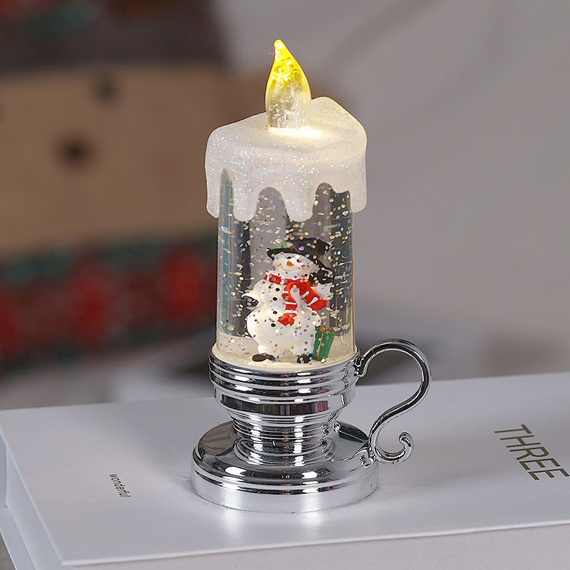 Christmas Flameless Candle Light Simulation Flame Santa Claus for Christmas Party Home Outdoor Decoration