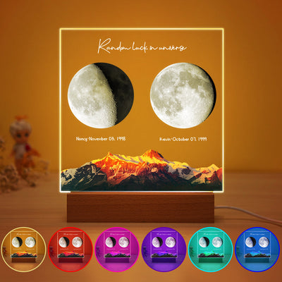 Custom Birth Moon Night Light Personalized Moon Phases LED Light for Birthday Anniversary Gifts - photomoonlampuk