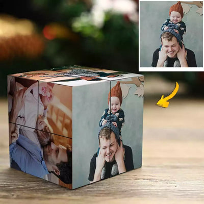 Father's Love Magic Folding Photo Rubic's Cube Gifts For Dad