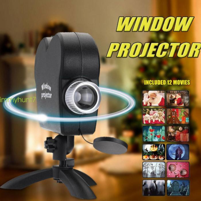 Christmas & Halloween - Window Projector 12 Movies Included